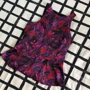 Express Peplum Purple Fireburst Top